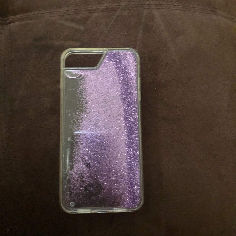 Purple glitter fall iPhone 8/7/6 plus case